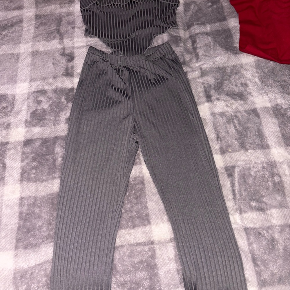 Elegant Gray Women's 2-piece set